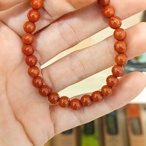 pulsera de jaspe rojo natural 6 mm